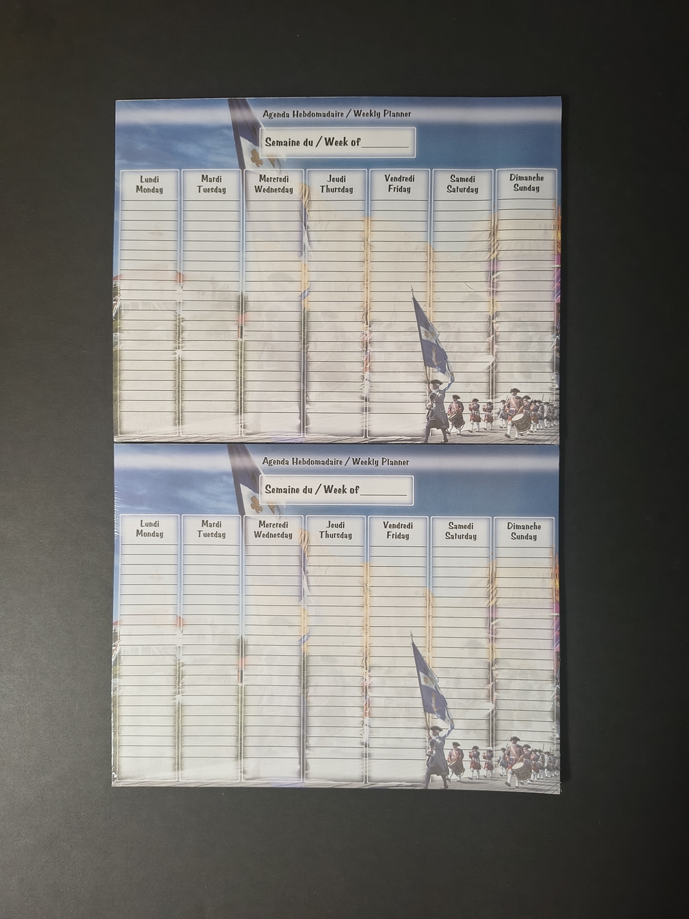2 PCA Bilingual Weekly Planner Notepads - English and French Sealed